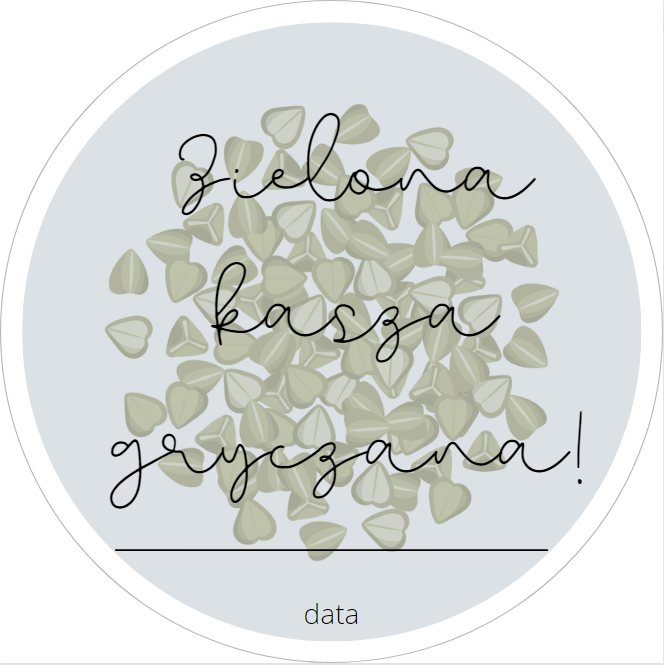 262 Naklejki ZIELONA KASZA GRYCZANA - obrazek 1