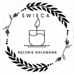 Naklejki ŚWIECA RĘCZNIE ODLEWANA