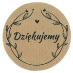 Naklejki kraft DZIĘKUJEMY