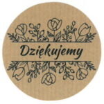 Naklejki kraft DZIĘKUJEMY