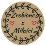 Naklejki kraft ZROBIONE Z MIŁOŚCI