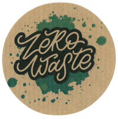 412 Naklejki kraft ZERO WASTE - obrazek 1