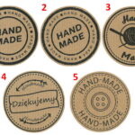 Naklejki kraft HANDMADE wzory