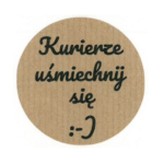Naklejki kraft KURIERZE UŚMIECHNIJ SIĘ