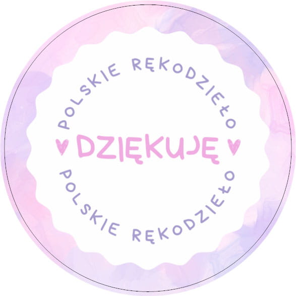 484 Naklejki DZIĘKUJĘ POLSKIE RĘKODZIEŁO - obrazek 1