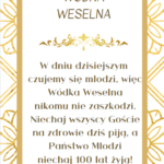 Zawieszki na alkohol WÓDKA WESELNA