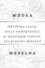 Zawieszki na alkohol WÓDKA WESELNA