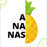 Naklejki na alkohol LIKIER ANANAS