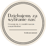 Naklejki DZIĘKUJEMY ZA WYBRANIE NAS