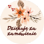 Naklejki DZIĘKUJĘ ZA ZAMÓWIENIE BOHO