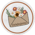 Naklejki DZIĘKUJEMY POCZTA KWIATY