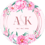 Naklejki personalizowane INICJAŁY ŚLUB