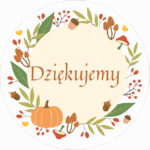 Naklejki DZIĘKUJEMY WIANEK JESIEŃ