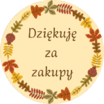 Naklejki DZIĘKUJĘ ZA ZAKUPY JESIEŃ