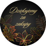 Naklejki DZIĘKUJEMY ZA ZAKUPY LIŚCIE
