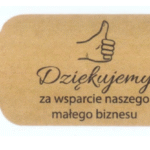 Etykiety kraft DZIĘKUJEMY WSPARCIE