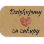 Etykiety kraft DZIĘKUJEMY ZA ZAKUPY