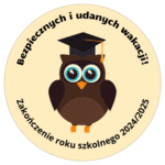 Naklejki Zakończenie roku szkolnego sowa