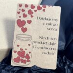 Kartki kraft Dziękujemy z całego serca
