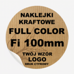 Naklejki Personalizowane Kraft - Twój Wzór - Logo - Okrągła - 100mm