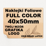 Naklejki Foliowe Personalizowane - Twój Wzór - Prostokątna 40x50mm