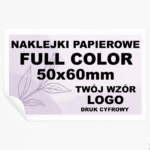 Naklejki Personalizowane Białe - Twój Wzór - Prostokątna 50x60mm