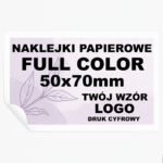 Naklejki Personalizowane Białe - Twój Wzór - Prostokątna 50x70mm