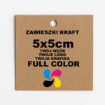 Zawieszka - Etykieta - Metka - KRAFT - KWADRAT 5x5