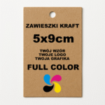 Zawieszka - Etykieta - Metka - KRAFT - PROSTOKĄTNA 5x9cm