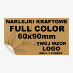 Naklejki Personalizowane Kraft - Twój Wzór - Prostokątna 60x90mm