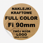 Naklejki Personalizowane Kraft - Twój Wzór - Logo - Okrągła - 90mm