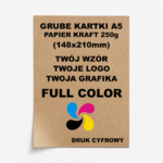 Gruba Kartka / Ulotka - Papier Kraft 250g A5 (148x210mm)