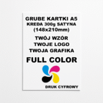 Gruba Kartka / Ulotka - Papier Satyna 300g A5 (148x210mm)