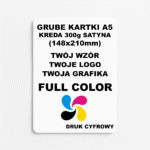Gruba Kartka / Ulotka - Papier Satyna 300g A5 (148x210mm)