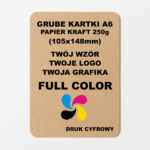 Gruba Kartka / Ulotka - Papier Kraft 250g A6 (105x148mm)