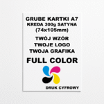 Gruba Kartka / Ulotka - Papier Satyna 300g A7 (74x105mm)