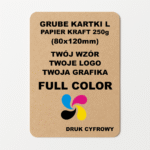 Gruba Kartka / Ulotka - Papier Kraft 250g L (80x120mm)