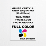 Gruba Kartka / Ulotka - Papier Satyna 300g L (80x120mm)