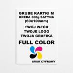 Gruba Kartka / Ulotka - Papier Satyna 300g M (60x100mm)