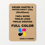 Gruba Kartka / Ulotka - Papier Kraft 250g S (50x90mm)