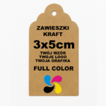 Zawieszka - Etykieta - Metka - KRAFT - KSZTAŁTNA 3x5