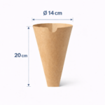 Rożek Pudełko Gastronomiczne EKO- Frytki / Wafle - Duże - Personalizowane - Grafika - Logo - BEZ SUP! - obrazek 3