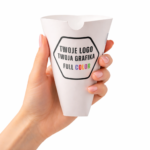 Rożek Pudełko Gastronomiczne - Frytki / Wafle - Średnie - Personalizowane - Grafika - Logo - BEZ SUP!
