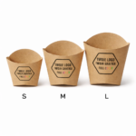 Pudełko Gastronomiczne EKO - Frytki - Średnie - Personalizowane - Grafika - Logo - BEZ SUP! - obrazek 3