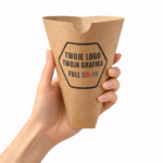 Rożek Pudełko Gastronomiczne EKO- Frytki / Wafle - Duże - Personalizowane - Grafika - Logo - BEZ SUP!