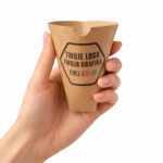 Rożek Pudełko Gastronomiczne EKO- Frytki / Wafle - Małe - Personalizowane - Grafika - Logo - BEZ SUP!