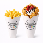 Rożek Pudełko Gastronomiczne - Frytki / Wafle - Duże - Personalizowane - Grafika - Logo - BEZ SUP! - obrazek 2