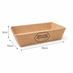 Box Pudełko Gastronomiczne EKO - Frytki / Przekąski - Średnie - Personalizowane - Grafika - Logo - BEZ SUP! - obrazek 2