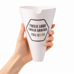 Rożek Pudełko Gastronomiczne - Frytki / Wafle - Duże - Personalizowane - Grafika - Logo - BEZ SUP!