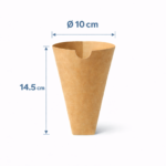 Rożek Pudełko Gastronomiczne EKO- Frytki / Wafle - Średnie - Personalizowane - Grafika - Logo - BEZ SUP! - obrazek 3